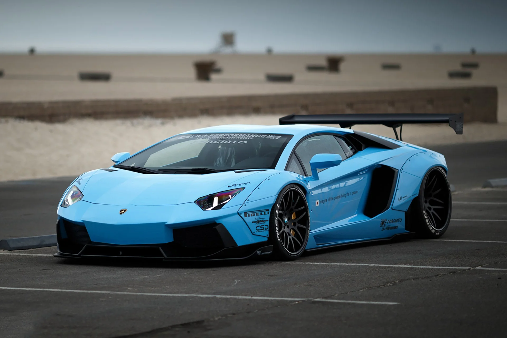 LB Aventador Complete body kit Type 2 with exchange fender type & Dry carbon wing (LB02-09) - Image 6