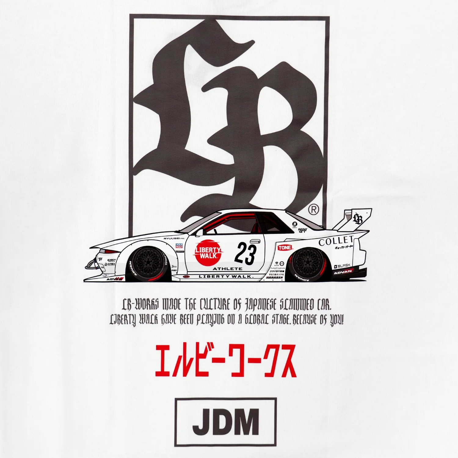 LB Box Logo R32 T-Shirt White - Image 3
