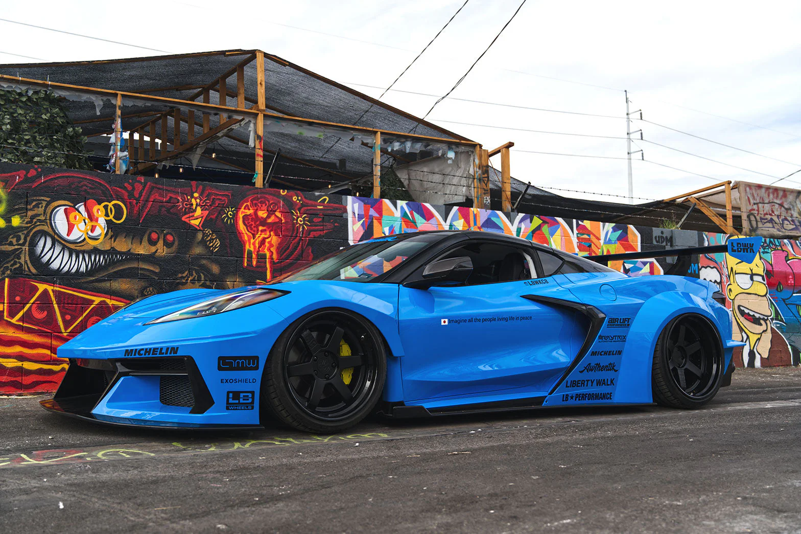 LB Silhouette WORKS Chevrolet Corvette C8 Complete kit (FRP) (LB64-01) - Image 9