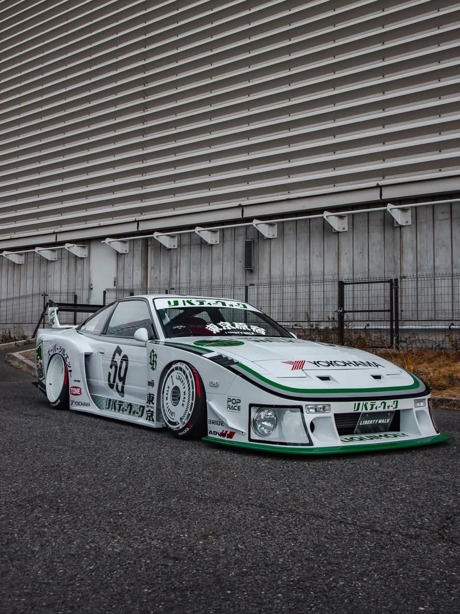 LB Super Silhouette Nissan 180SX Complete Body Kit FRP - Image 19