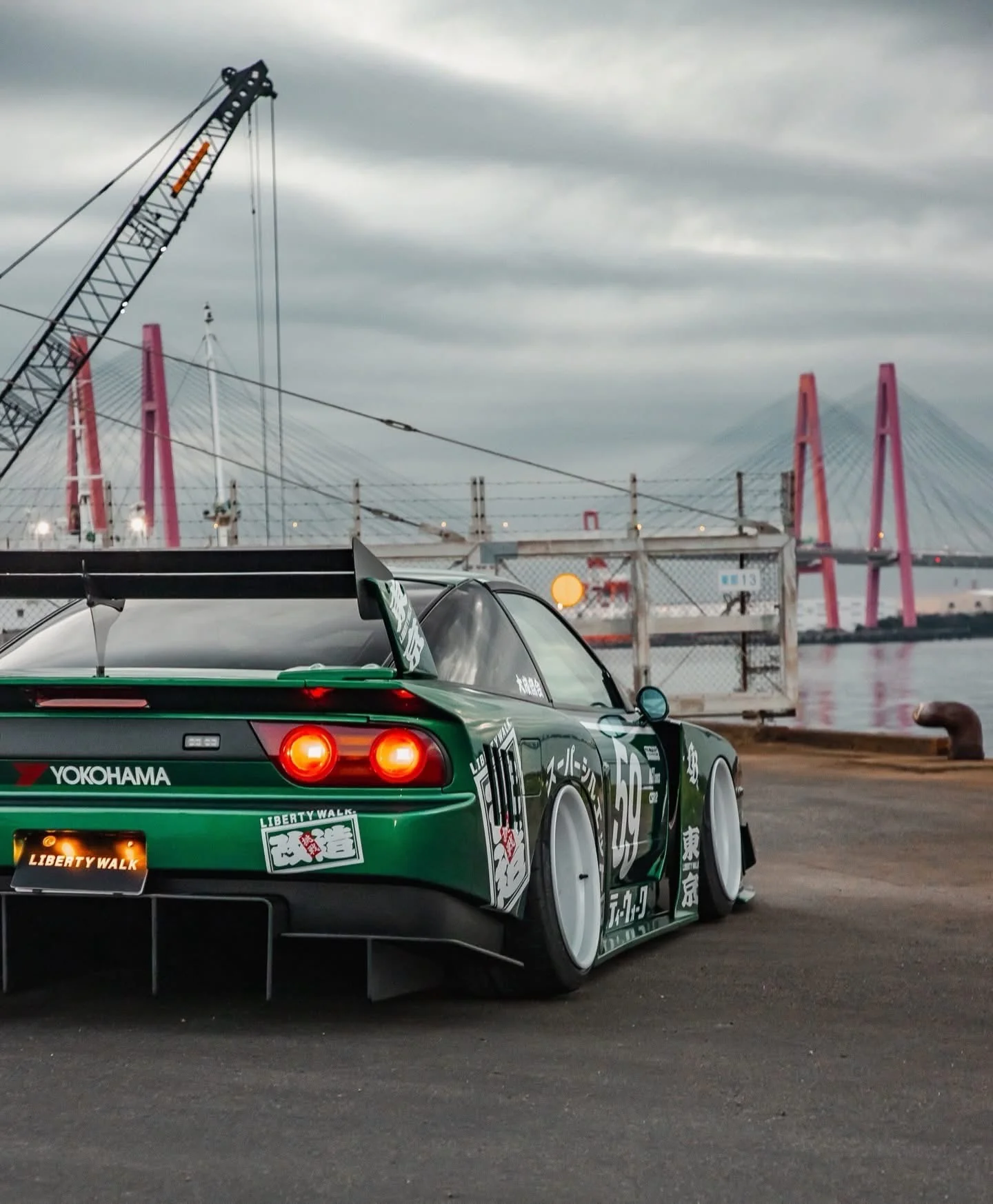 LB Super Silhouette Nissan 180SX Complete Body Kit FRP - Image 7