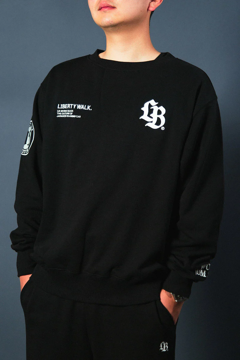 LB Thorn Embroidery Logo Sweatshirt Black - Image 9