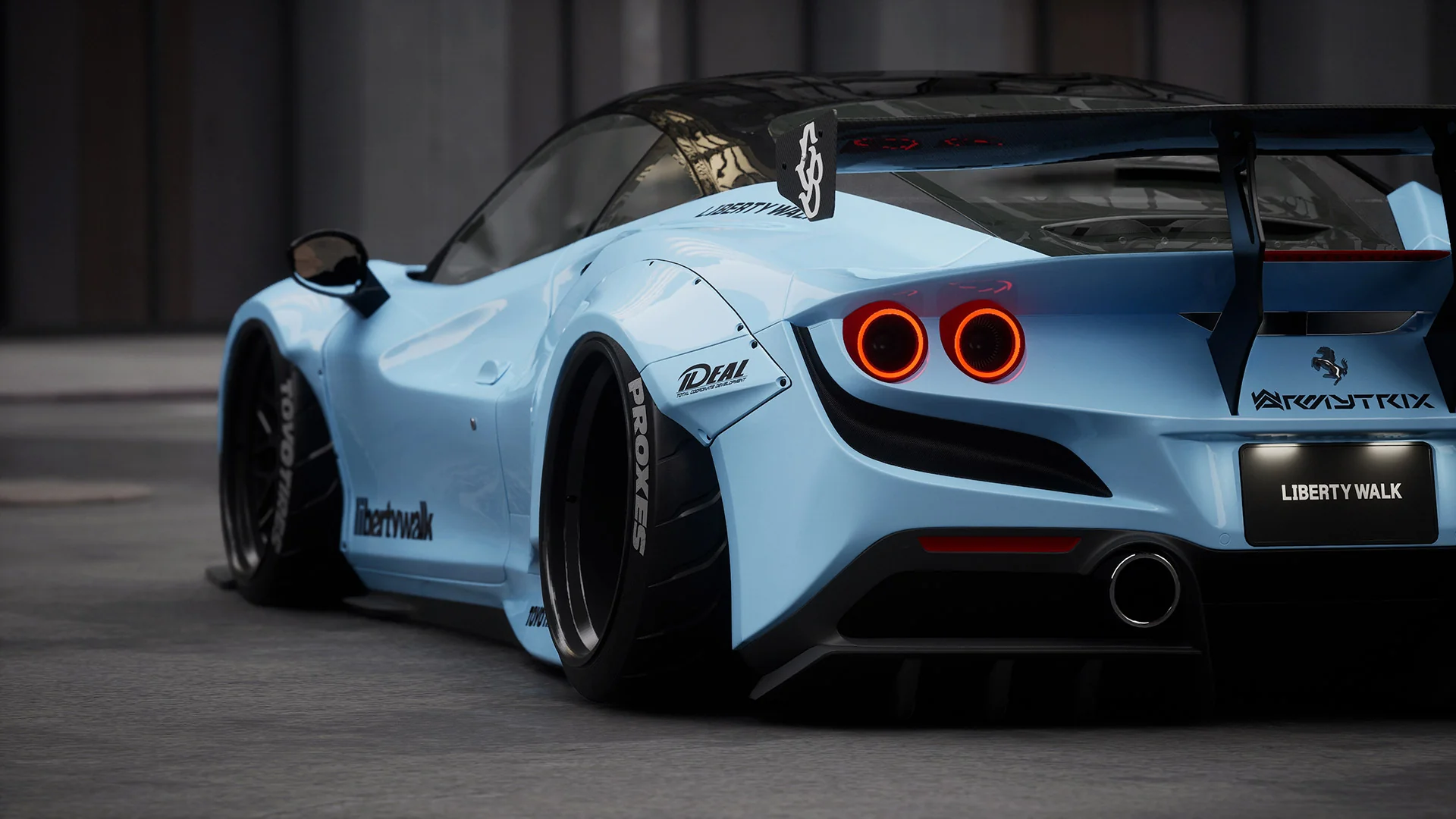 LB Works Ferrari F8 Tributo Complete Body Kit V1 (CFRP) (LB79-02) - Image 4