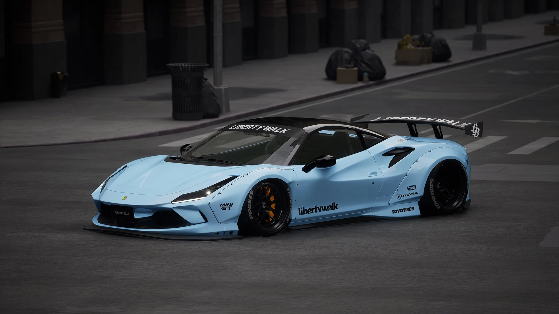 LB Works Ferrari F8 Tributo Complete Body Kit V1 (CFRP) (LB79-02) - Image 5