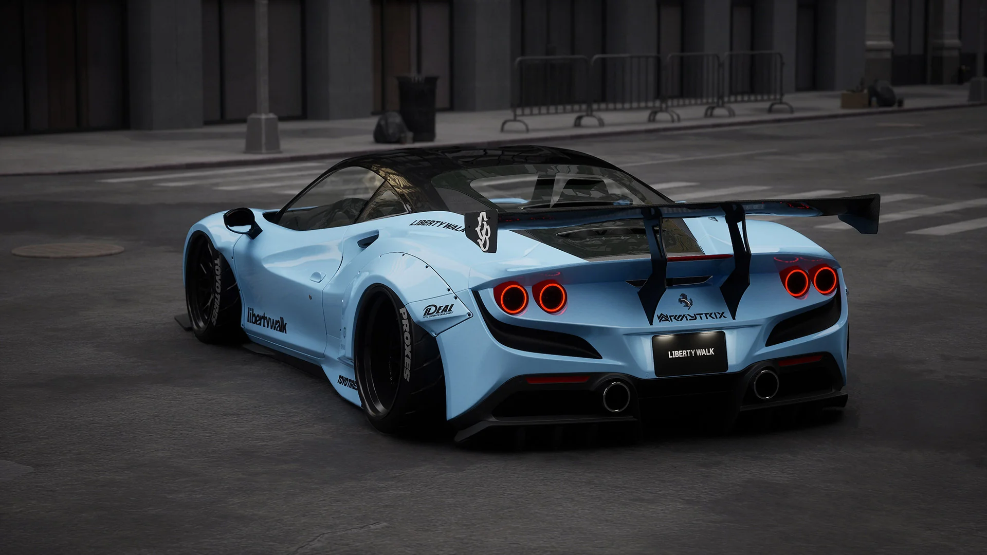 LB Works Ferrari F8 Tributo Complete Body Kit V1 (CFRP) (LB79-02) - Image 7