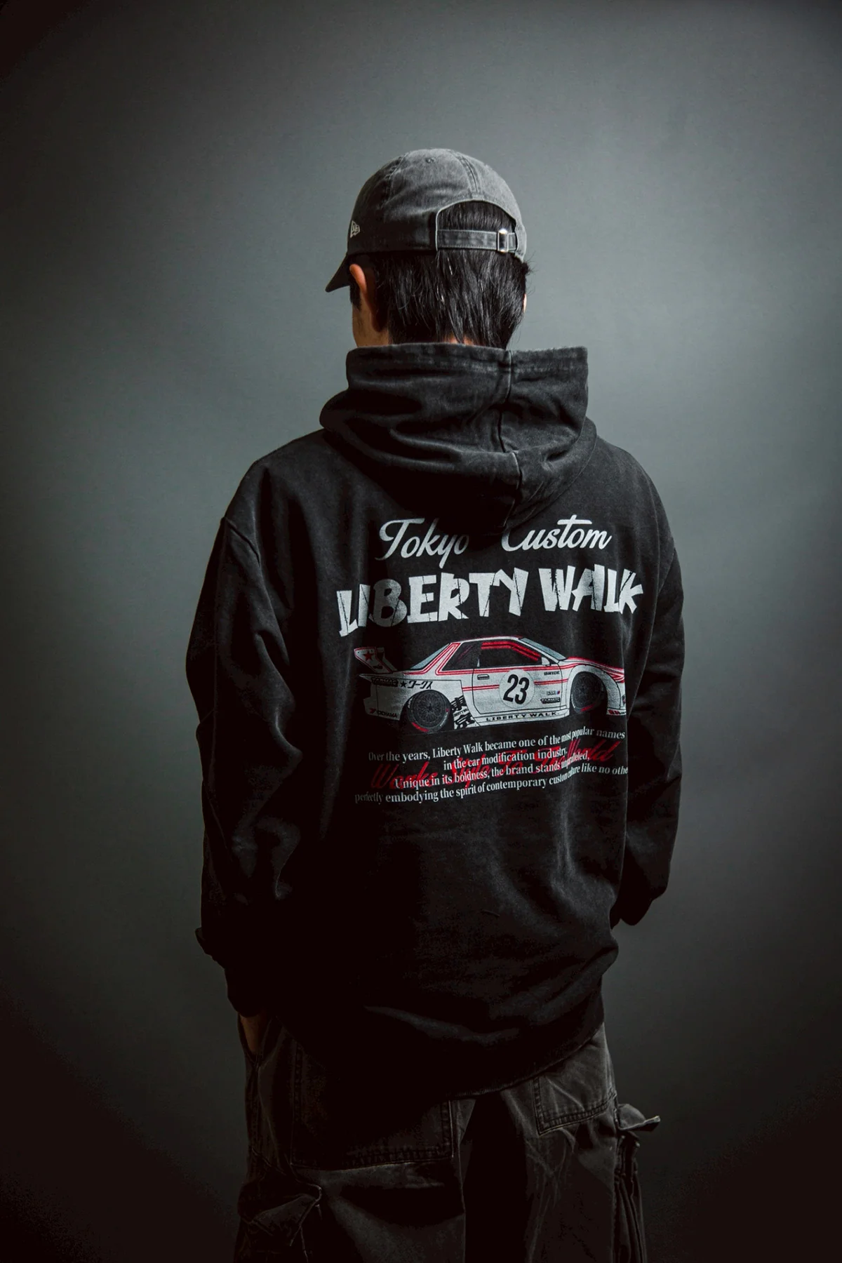 Liberty Walk R32 LB-Kaido Works Hoodie Black - Image 5