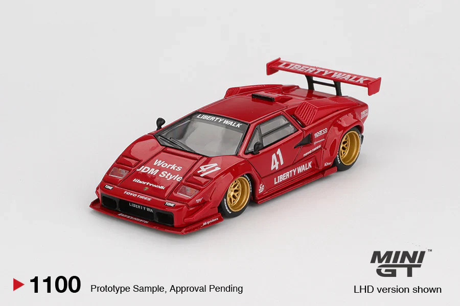 Mini GT - 1/64 Lamborghini Countach (Red) - Image 4