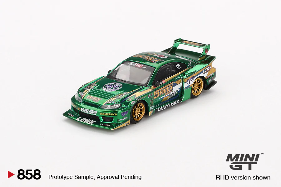 Mini GT - 1/64 Nissan Silvia S15 (Green) - Image 4