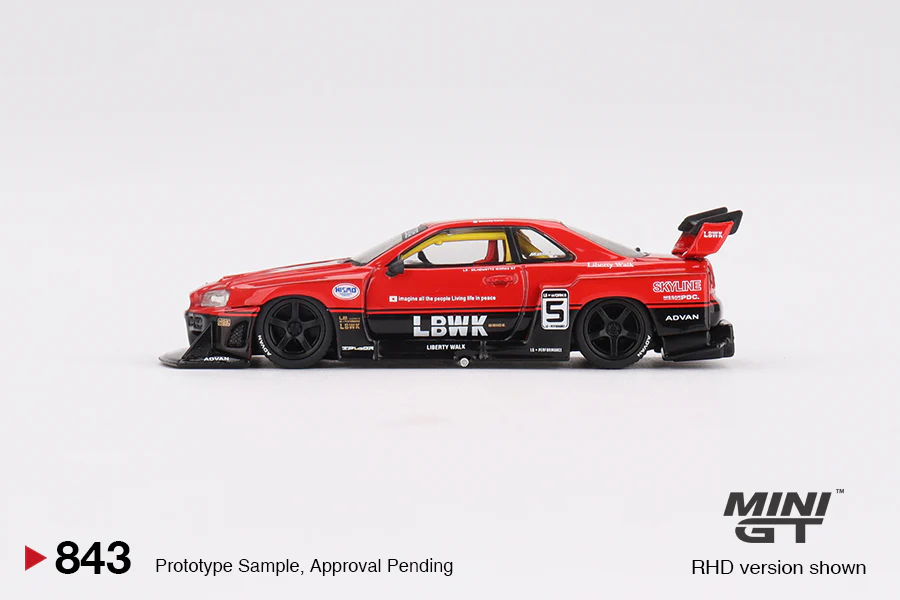 Mini GT - 1/64 Nissan Skyline R34 (Red/Black) - Image 3