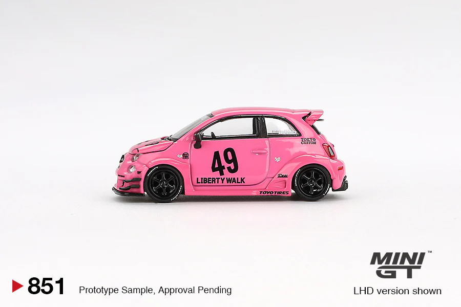 Mini GT - 1/64 Abarth 595 (Pink) - Image 3