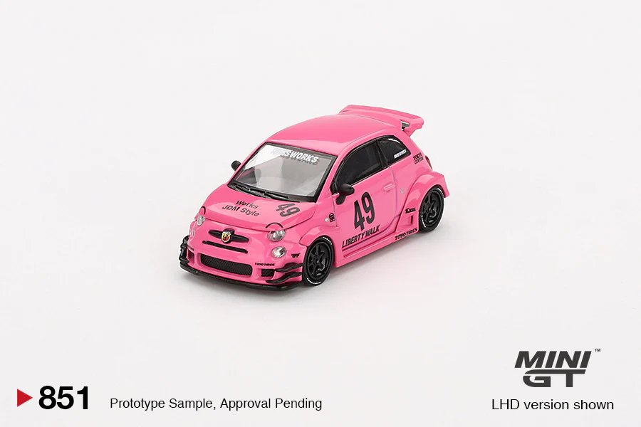 Mini GT - 1/64 Abarth 595 (Pink) - Image 4