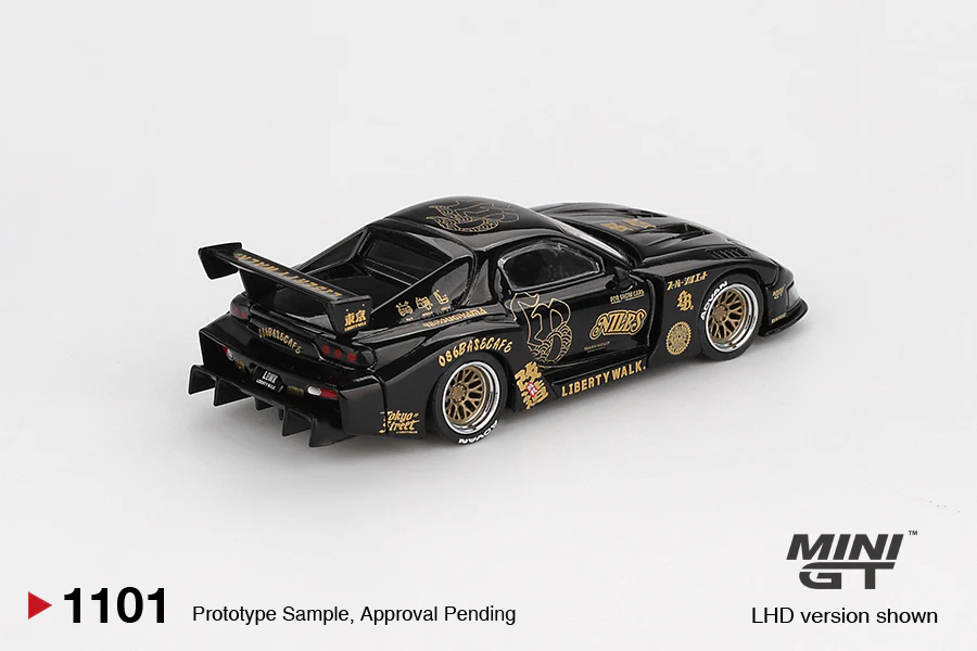 Mini GT - 1/64 Mazda RX-7 (Black/Gold) - Image 2
