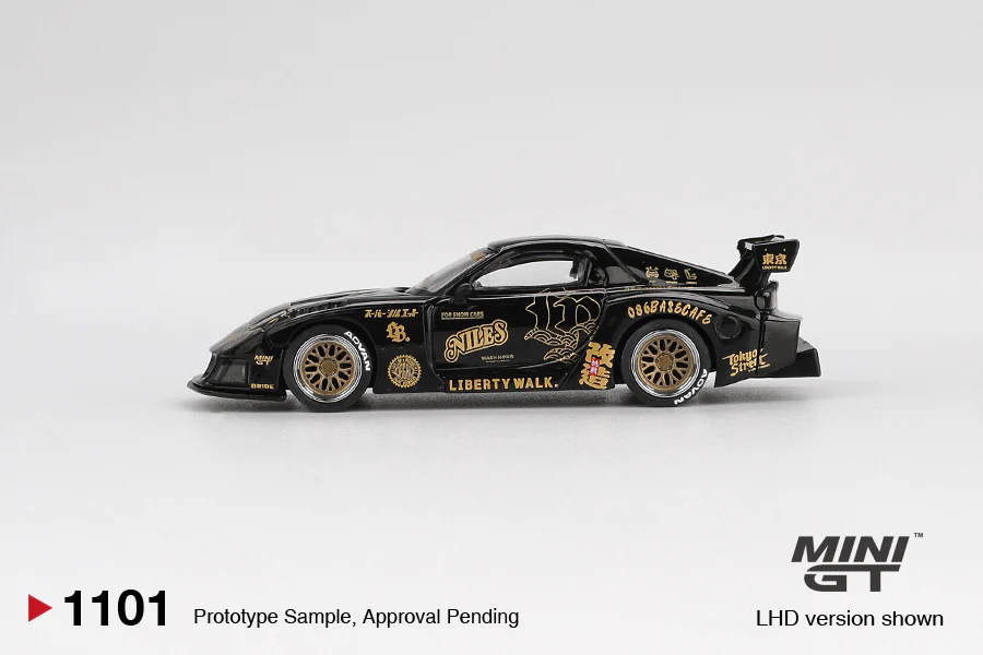 Mini GT - 1/64 Mazda RX-7 (Black/Gold) - Image 3