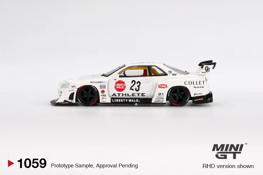 Mini GT - 1/64 Nissan Skyline R34 (White) - Image 3
