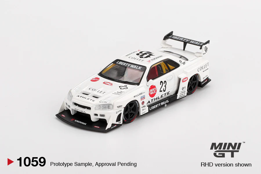 Mini GT - 1/64 Nissan Skyline R34 (White) - Image 4