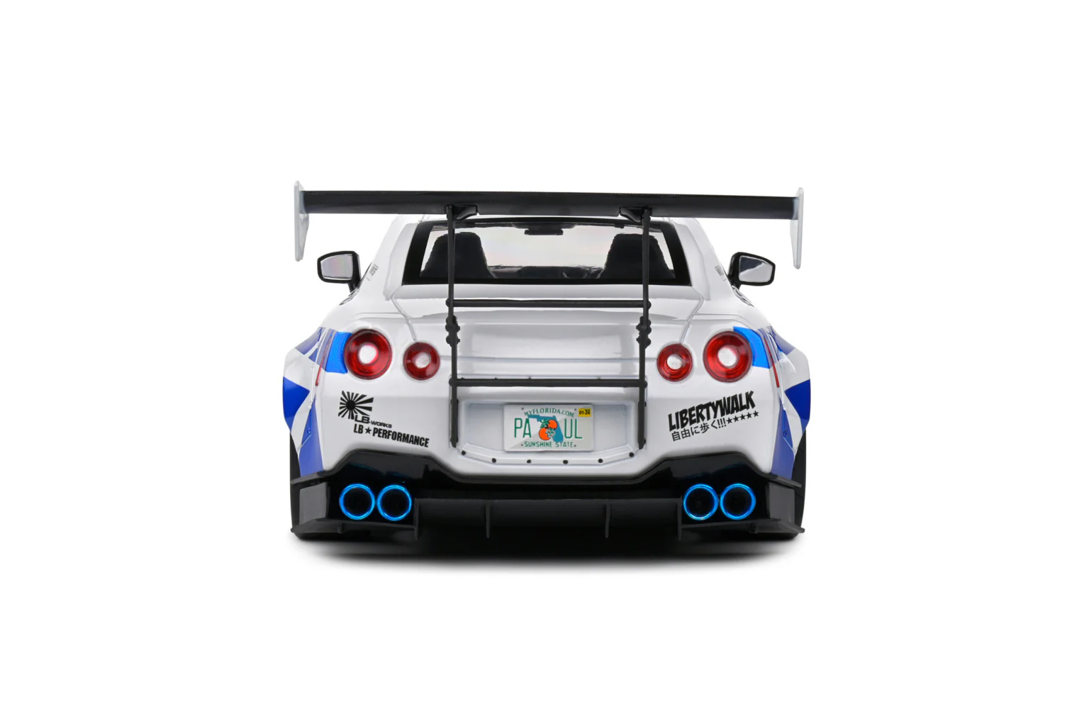 Solido - 1/18 Nissan GTR (White/Blue) - Image 5
