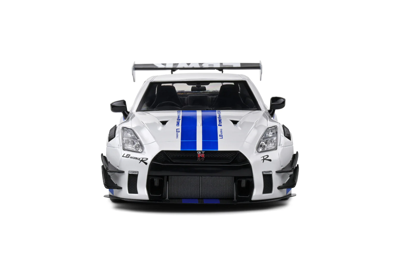 Solido - 1/18 Nissan GTR (White/Blue) - Image 6