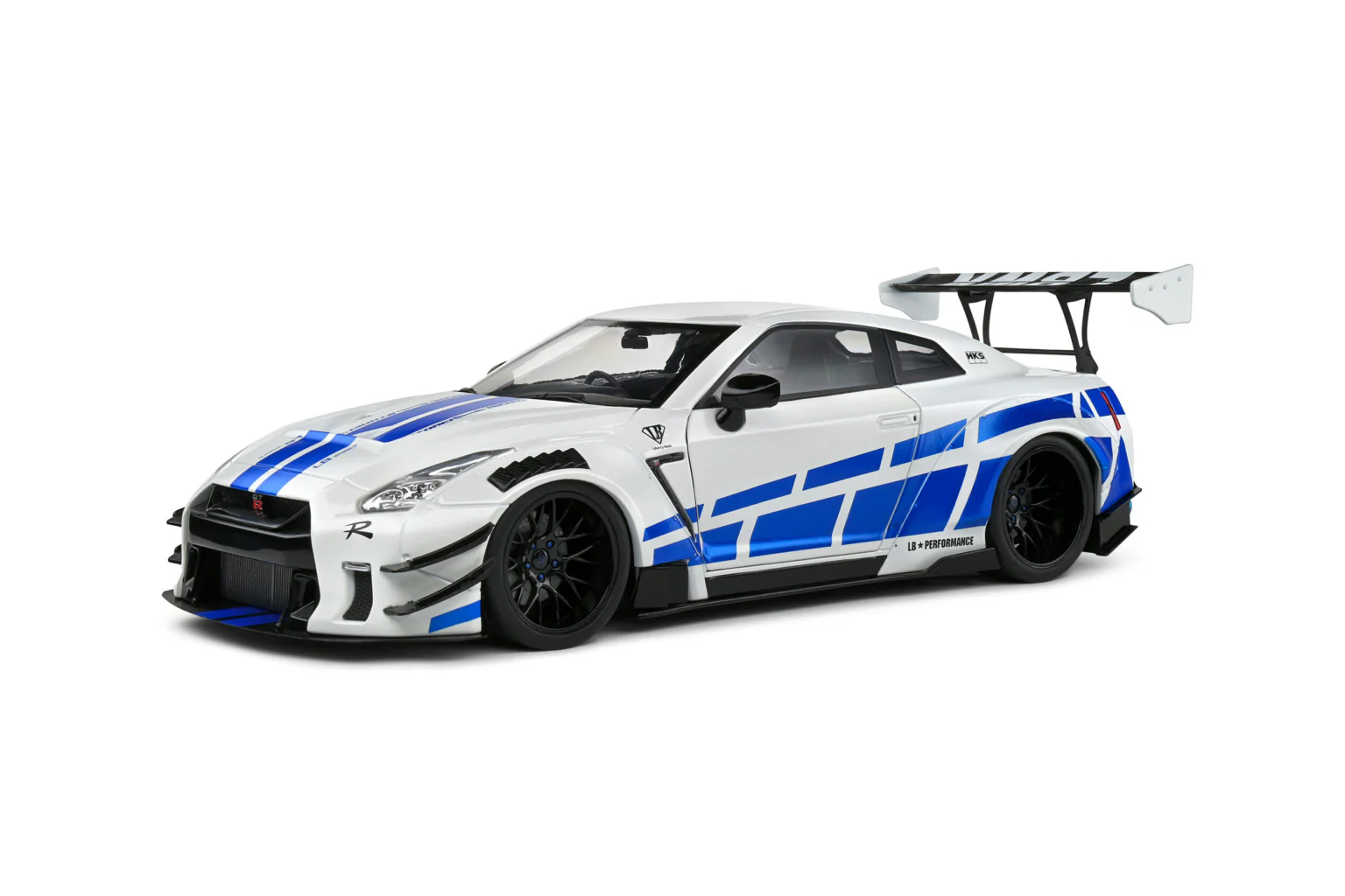 Solido - 1/18 Nissan GTR (White/Blue) - Image 7